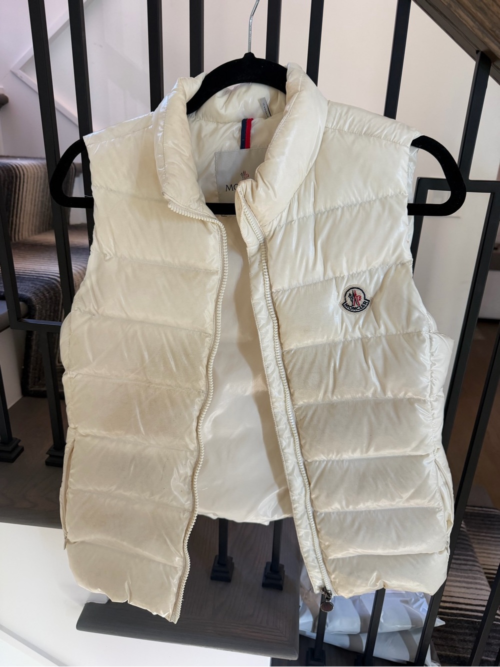 Moncler Women's Ivory Quilted Down Vest